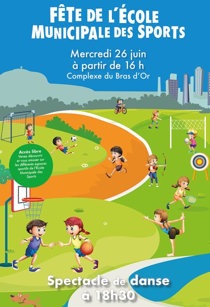 Affiche de la Fête de l'École municipale des sports 2024 à Aubagne. - Agrandir l'image, fenêtre modale